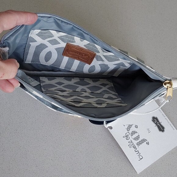NEW Mud Pie "Lil Biter" Gray & White Bangle/Wristlet - Picture 9 of 15